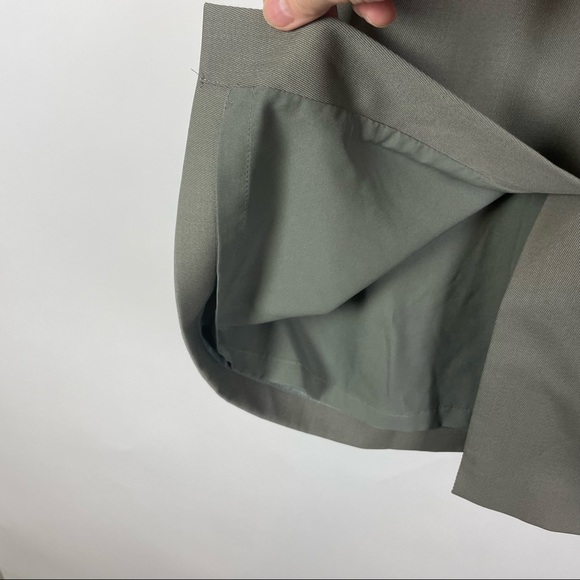 TALBOTS Petites Women's Olive Gray 60% Wool Blend Pencil Skirt 8 1345 - Picture 3 of 5